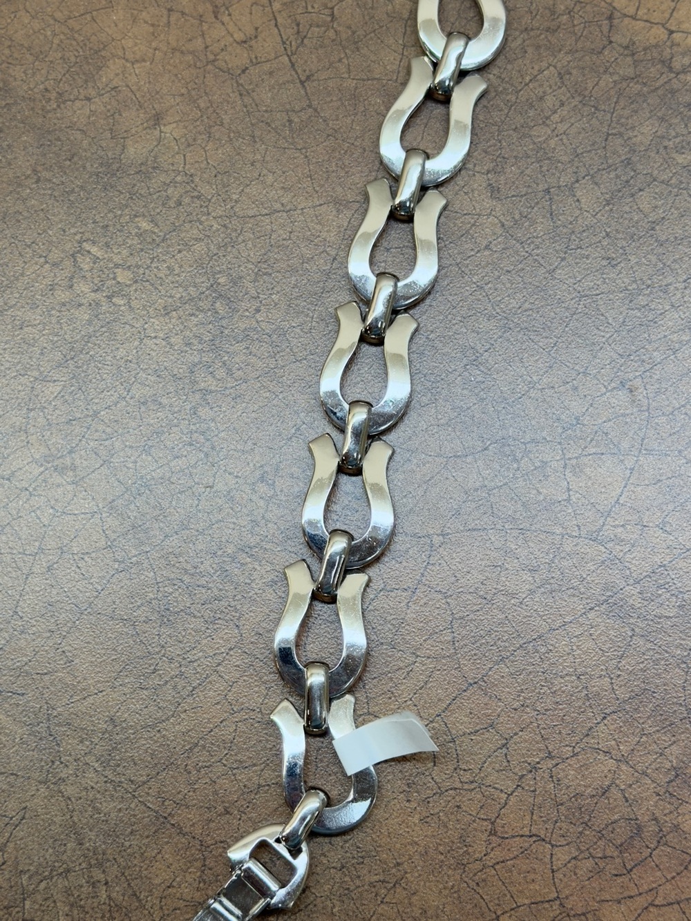 Sperry Silver Tone Link Bracelet - Polished Stainless Look